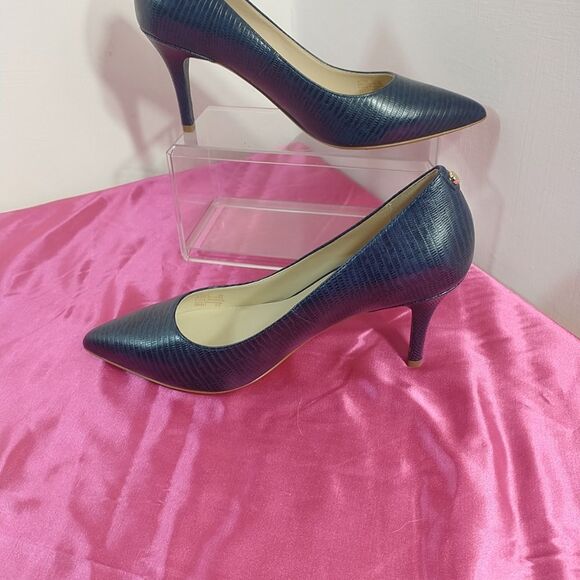 Cole Haan Women’s 8B Blue Harlow Leather Pumps Pointed Toe Stilettos Heels . - Picture 1 of 10
